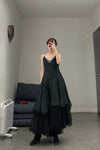 Marc Le Bihan Knitted Frill Tulle Dress Collection Two-layer Tulle French Handmade MLB-2104-HEI Black 2104